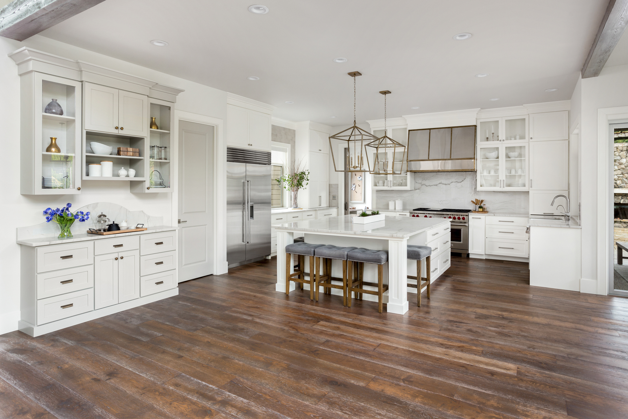 kitchen in newly constructed luxury home